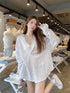 Summer Casual Shirt with Lacey Camisole  Sets